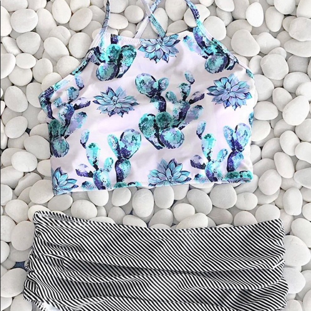 Cupshe High Waisted Halter Bikini